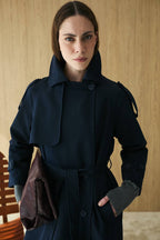Brown trench coat
