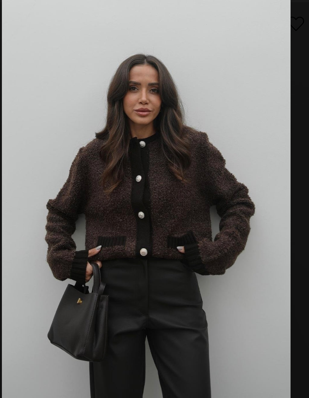 Brown cardigan