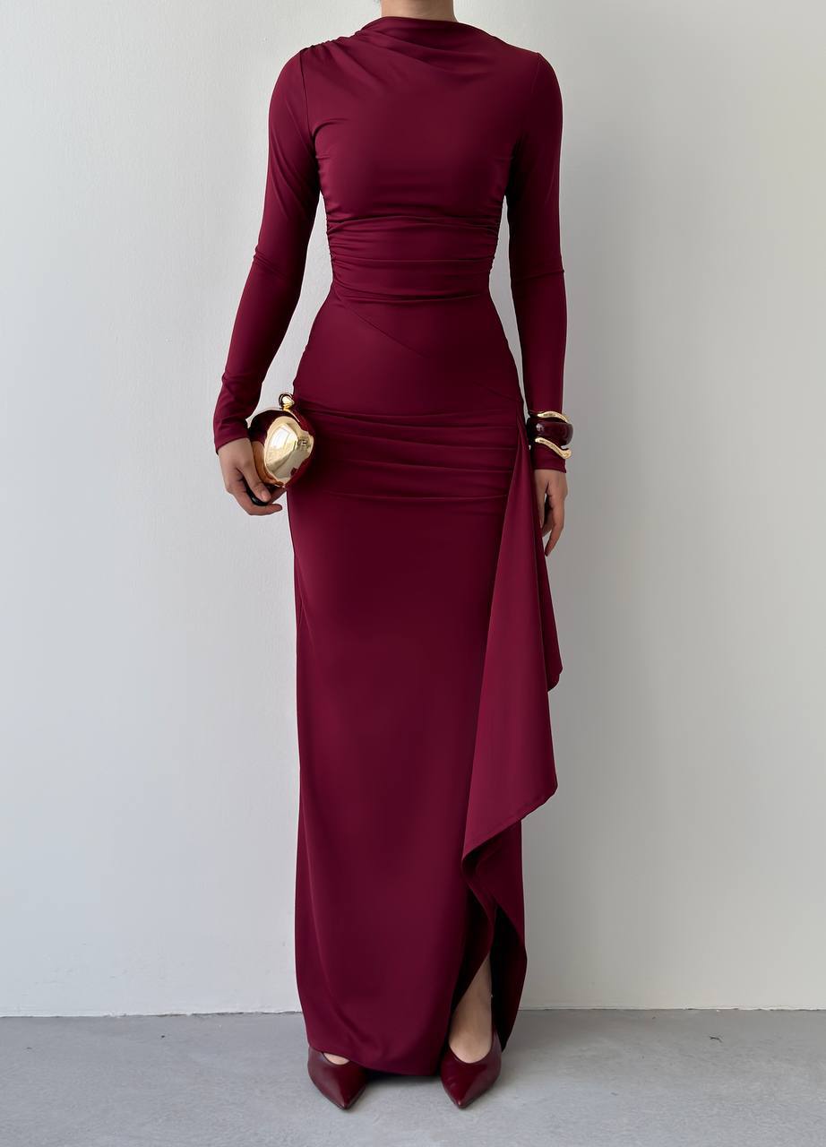 Burgundy dress