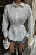 Brown / white shirt