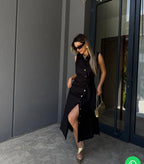 Orange / Black dress