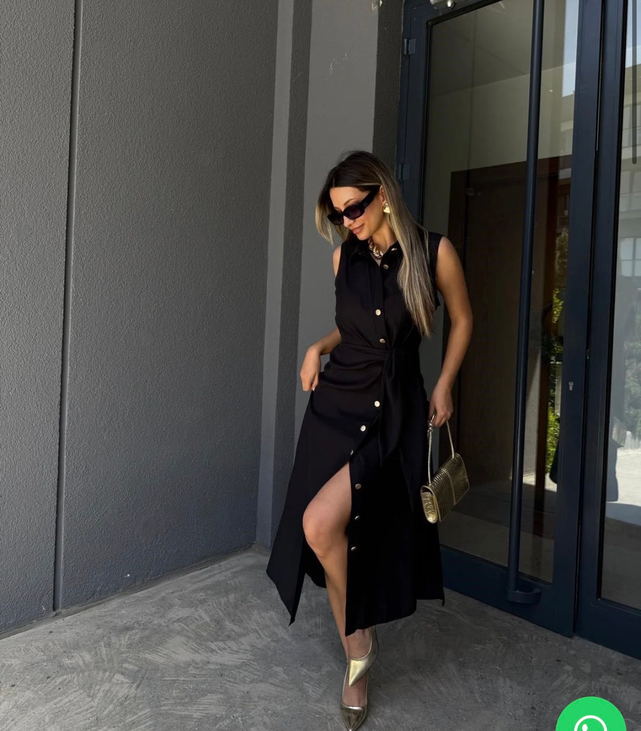 Orange / Black dress