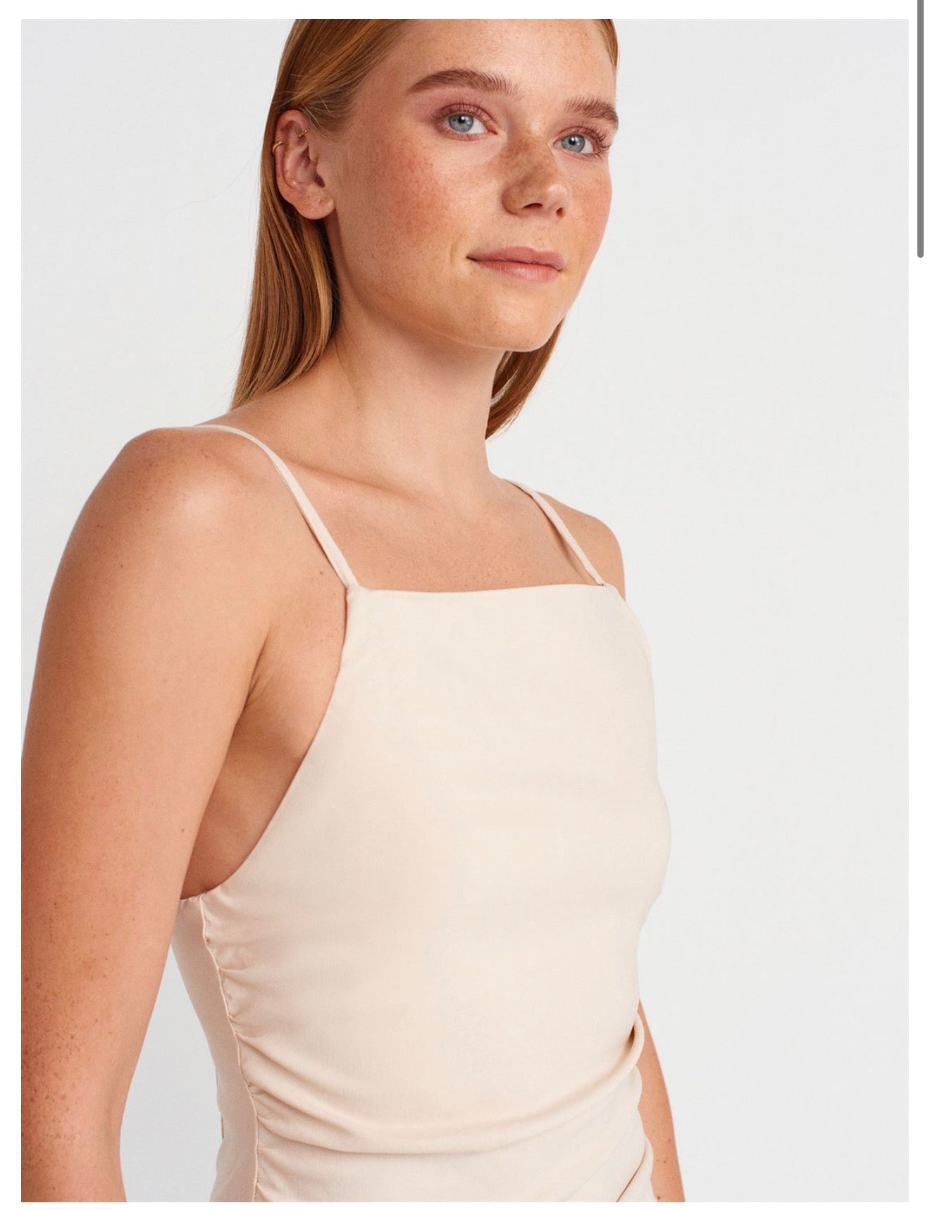 Olive green / Beige dress