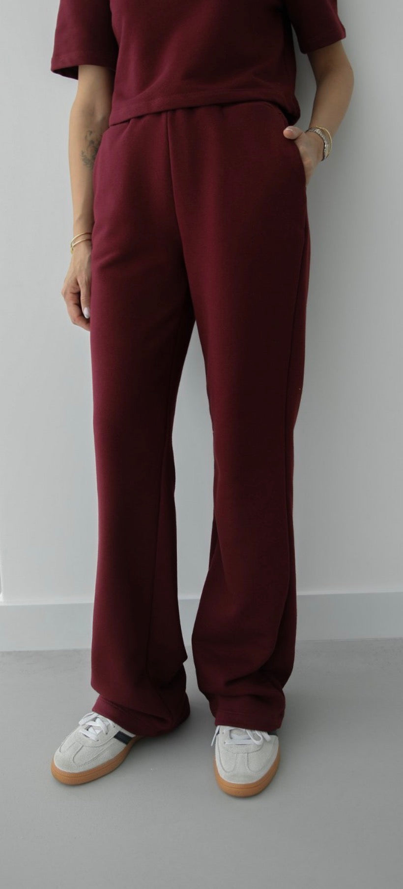Burgundy/ blue navy set