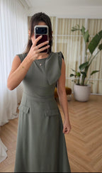 Olive green dress