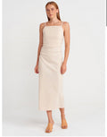 Olive green / Beige dress