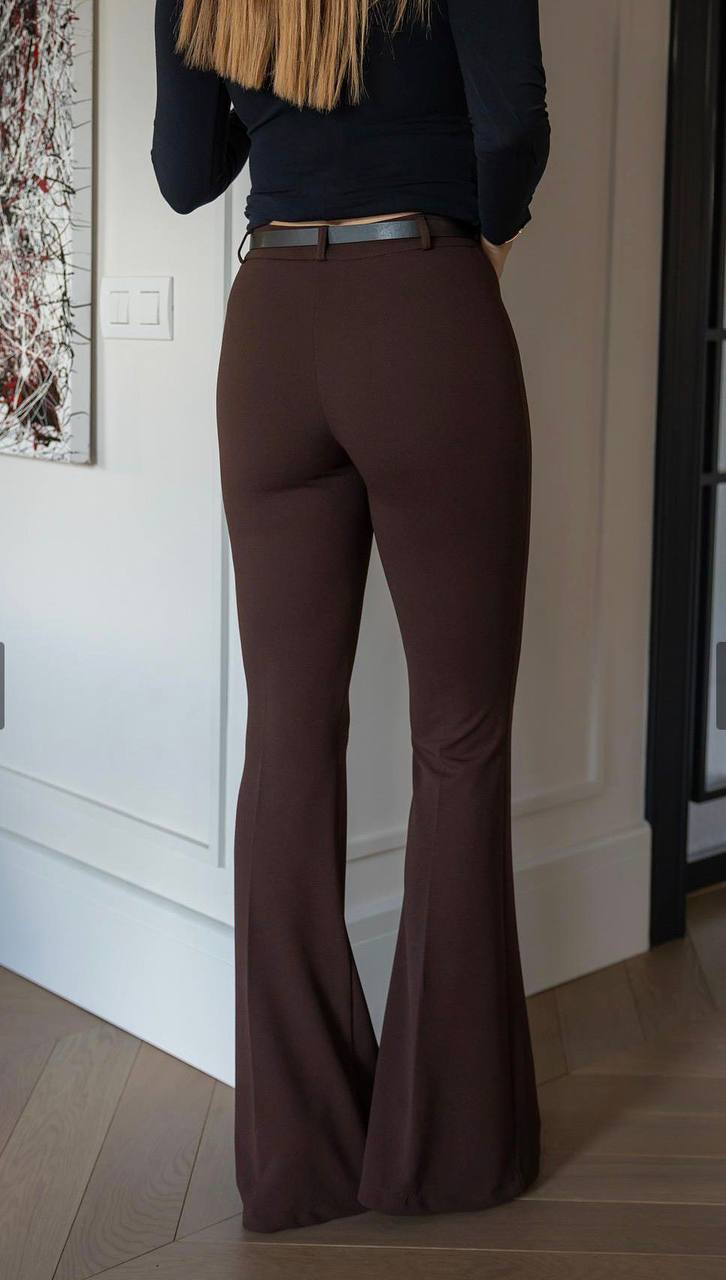 Black pant with belt