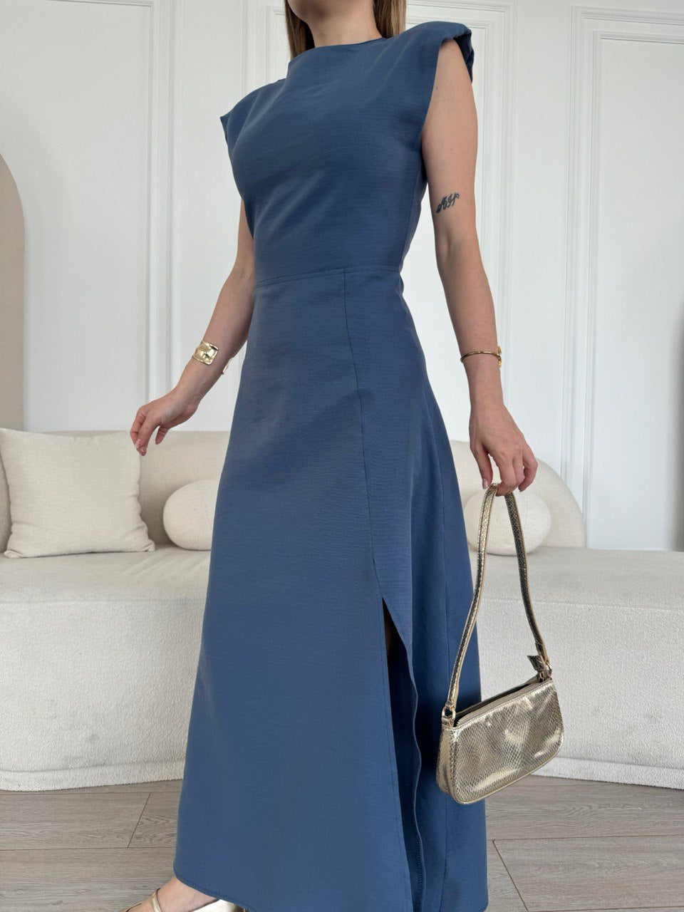 Blue navy/olive green dress