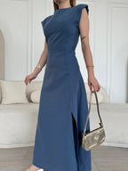 Blue navy/olive green dress