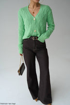 Green cardigan