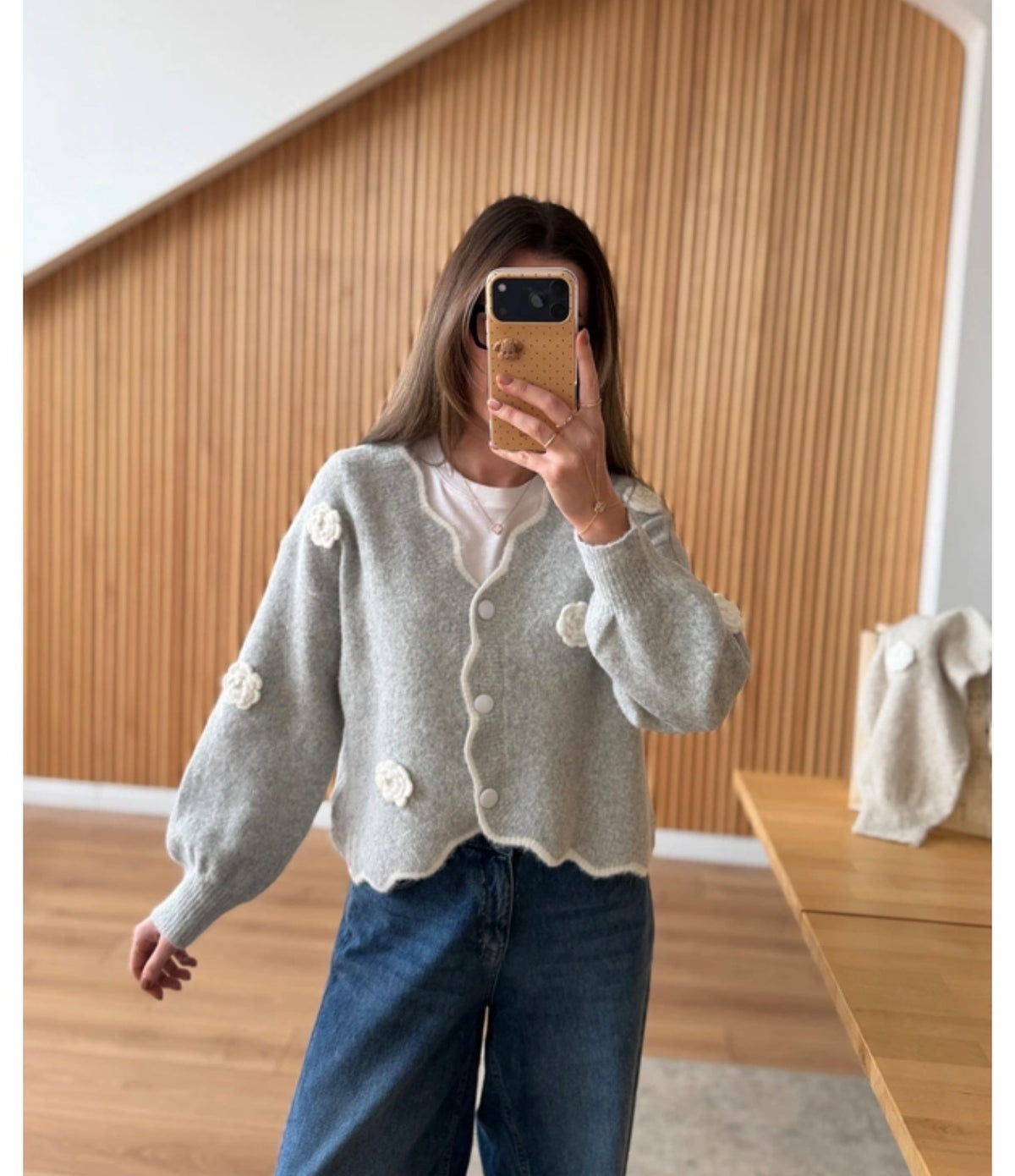 Grey cardigan