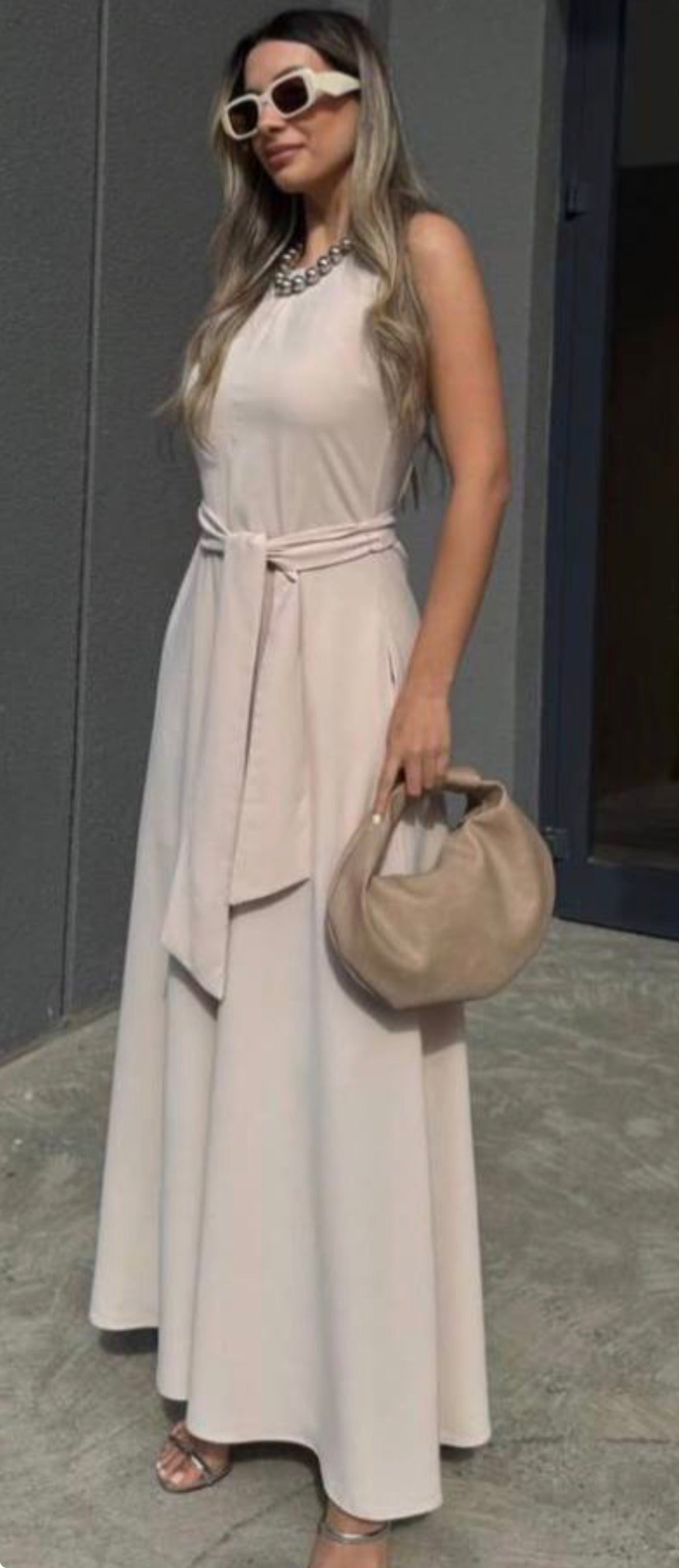 Beige jumpsuit