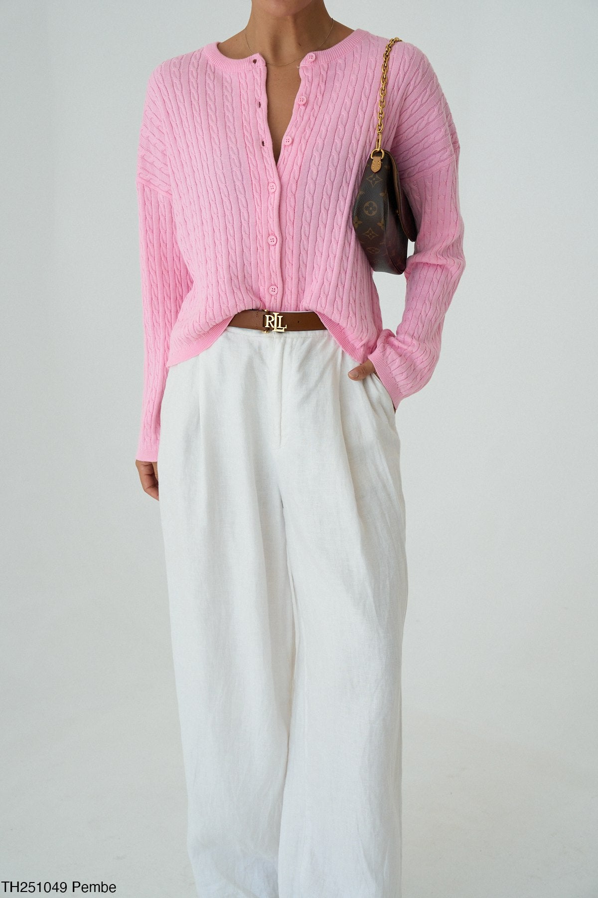 Pink cardigan