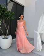 Orange pink dress