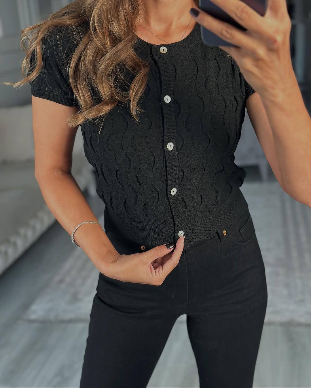 Black white top