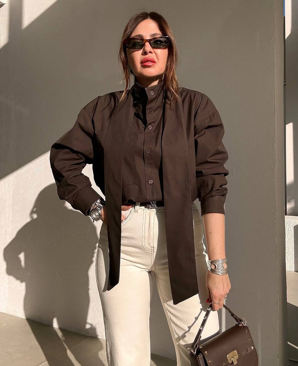 Brown shirt