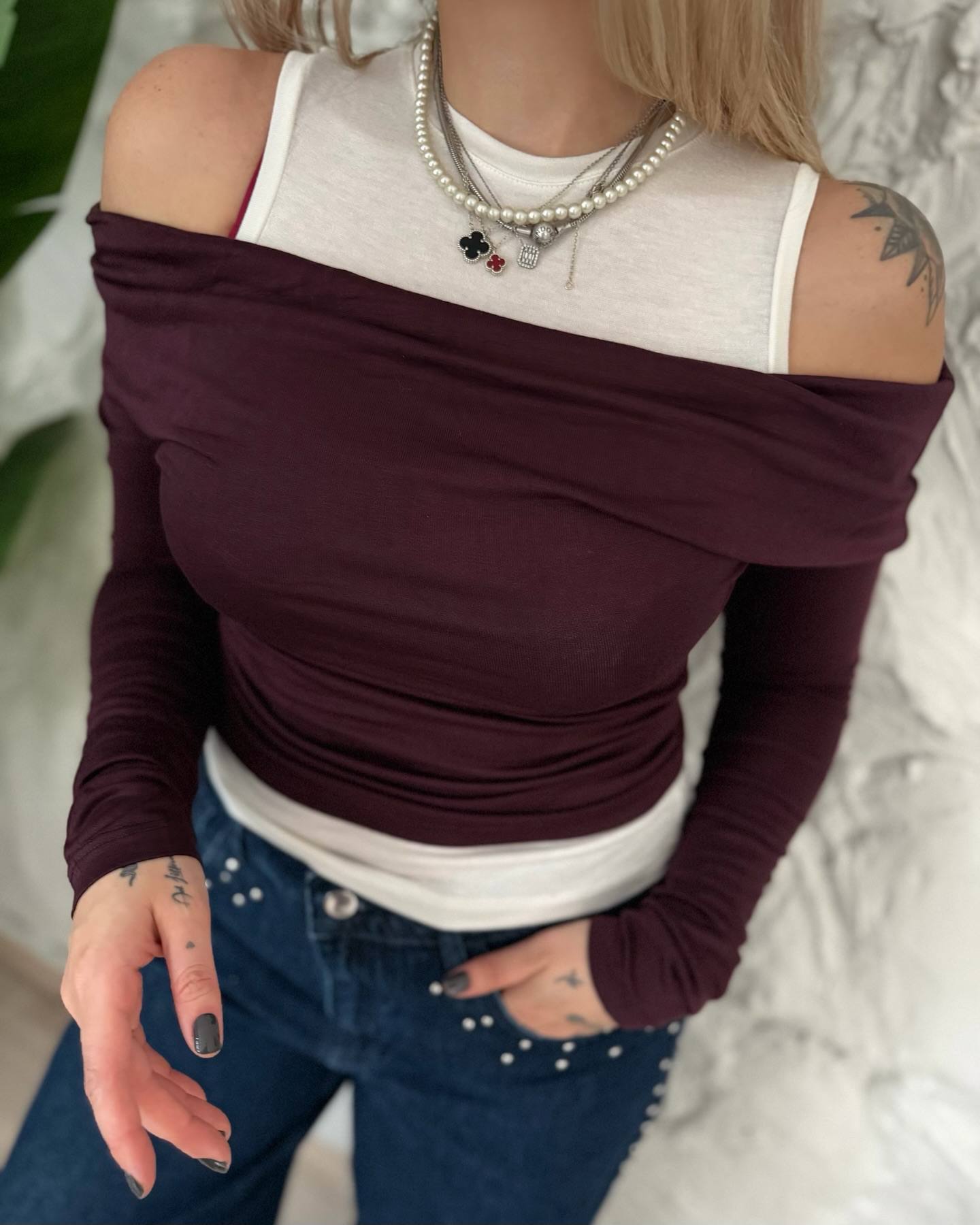 Burgundy Brown top
