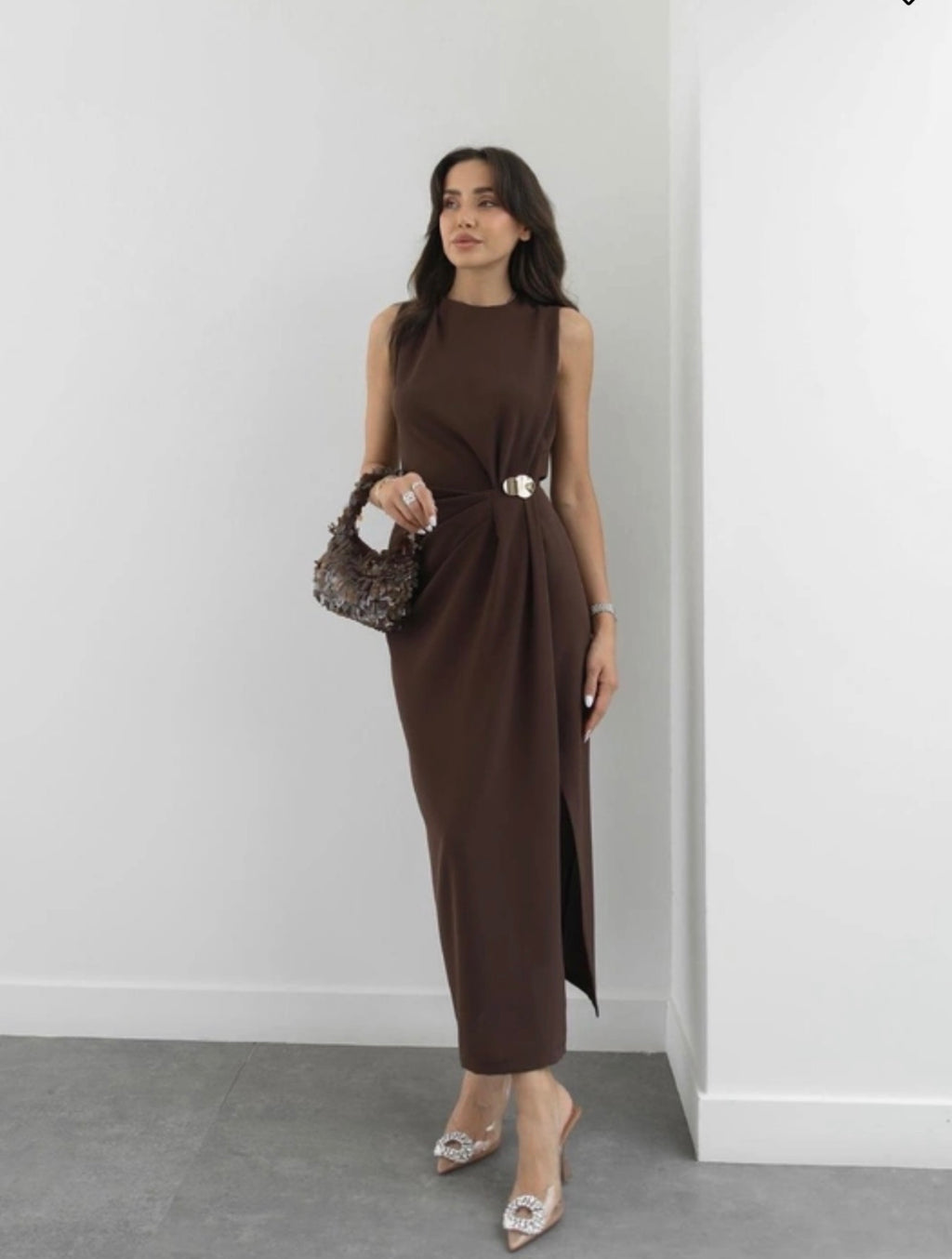 Brown/Olive green dress