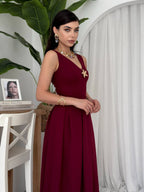 Burgundy dress