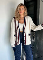 White cardigan