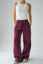 Burgundy/Olive green pants