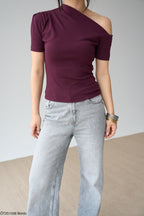 Burgundy top