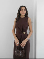 Brown/Olive green dress