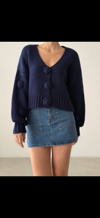 Dark blue cardigan