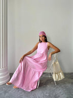Brown Pink dress