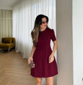 Burgundy dress