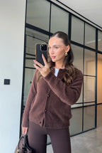 Brown cardigan