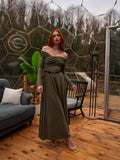 Olive green dress
