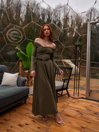 Olive green dress
