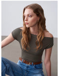 Olive green/Beige top