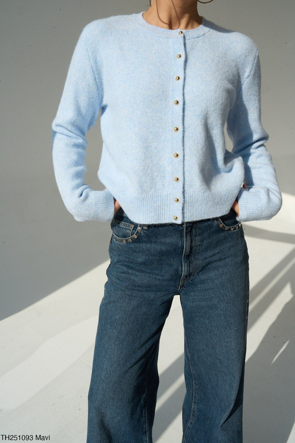 Blue cardigan