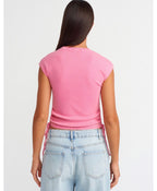 Pink/Olive green top
