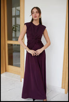 Burgundy/ black dress
