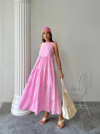 Brown Pink dress