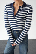 White navy top