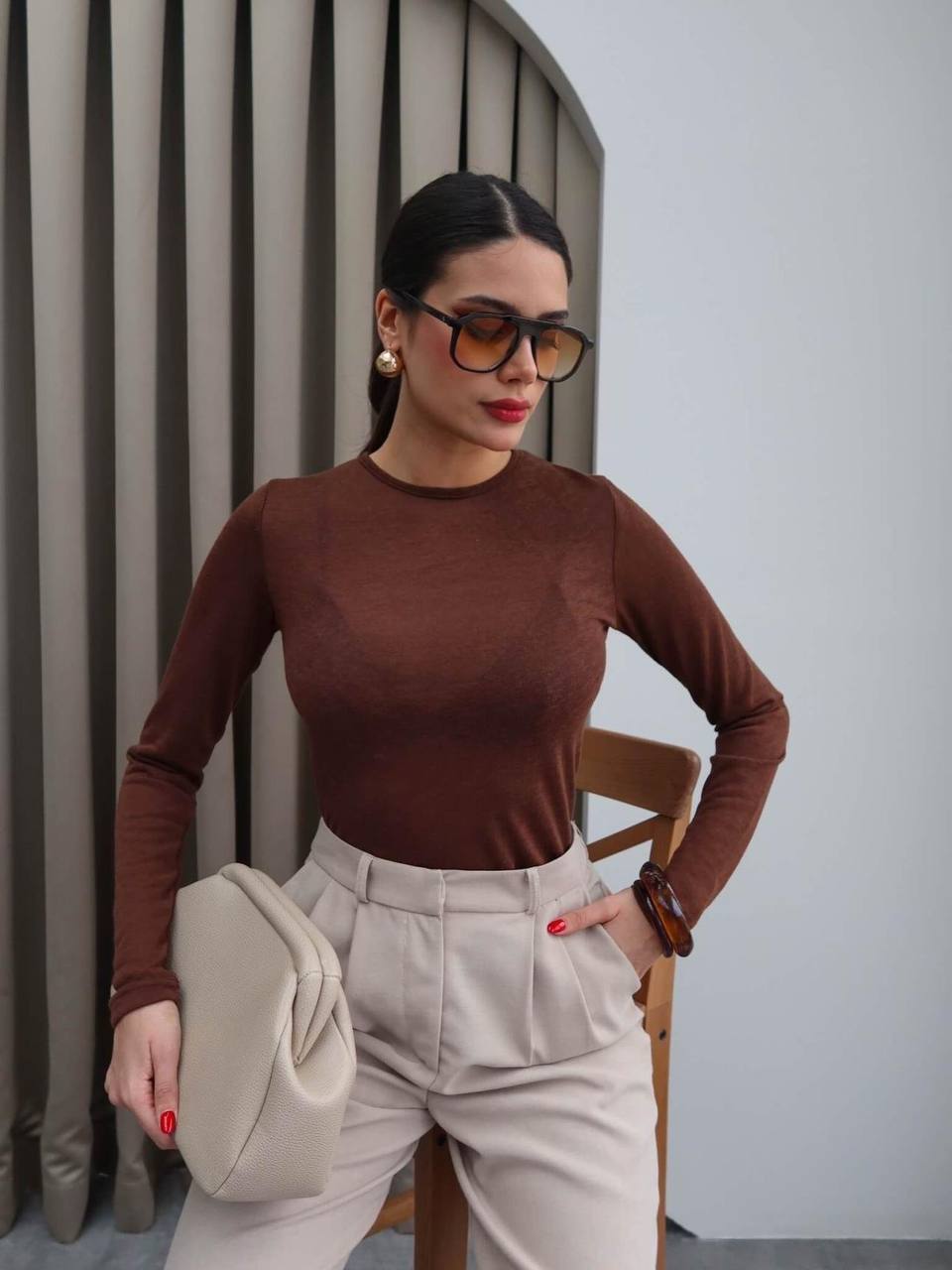 Basic brown burgundy