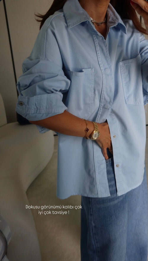 Baby blue shirt