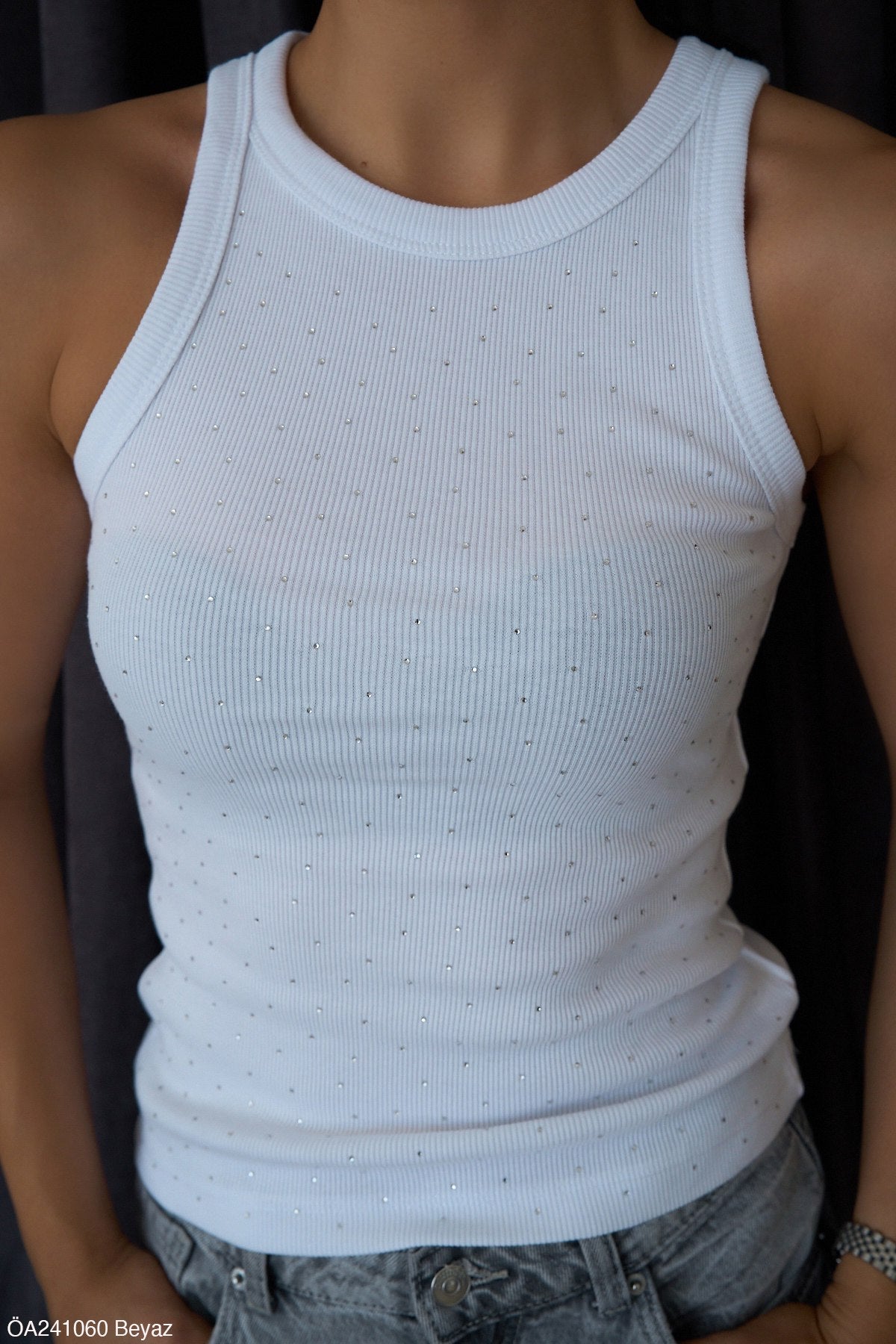 Pink white top