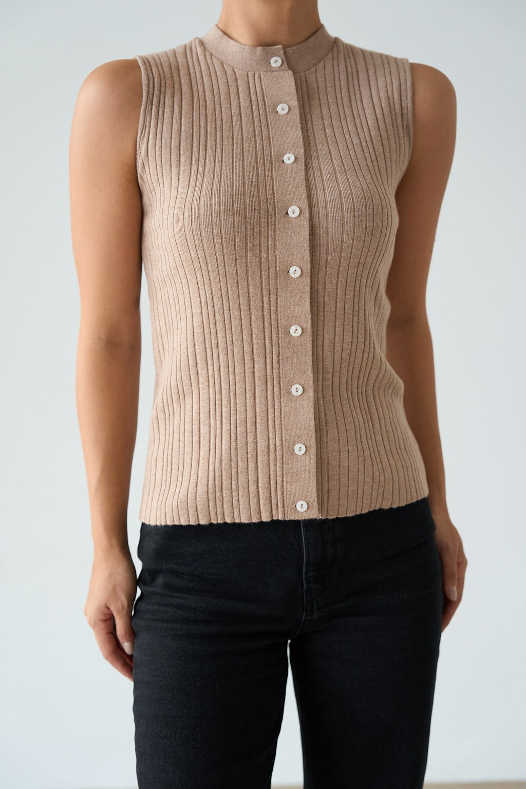 Mint/ beige vest