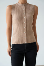 Mint/ beige vest