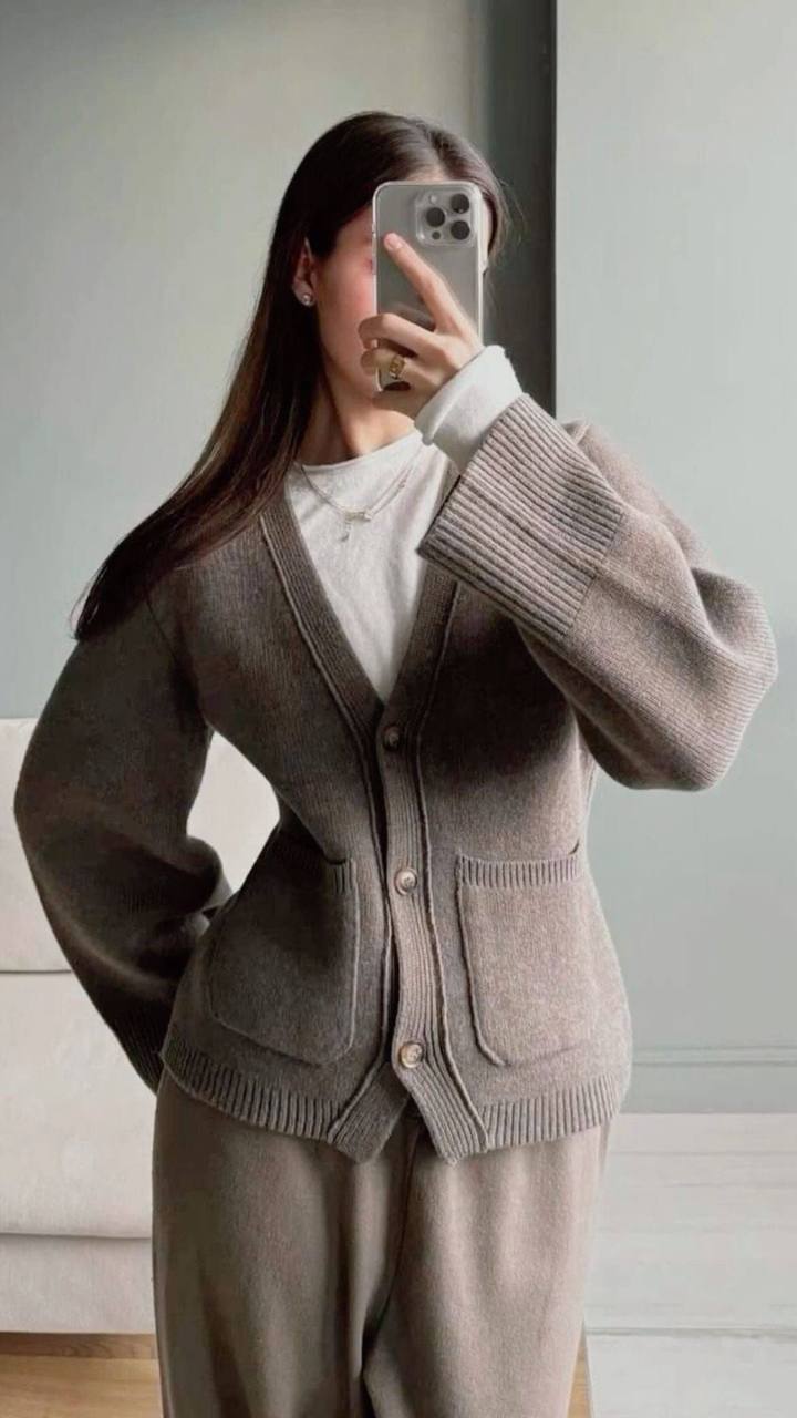 Brown cardigan