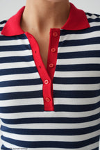 White navy top