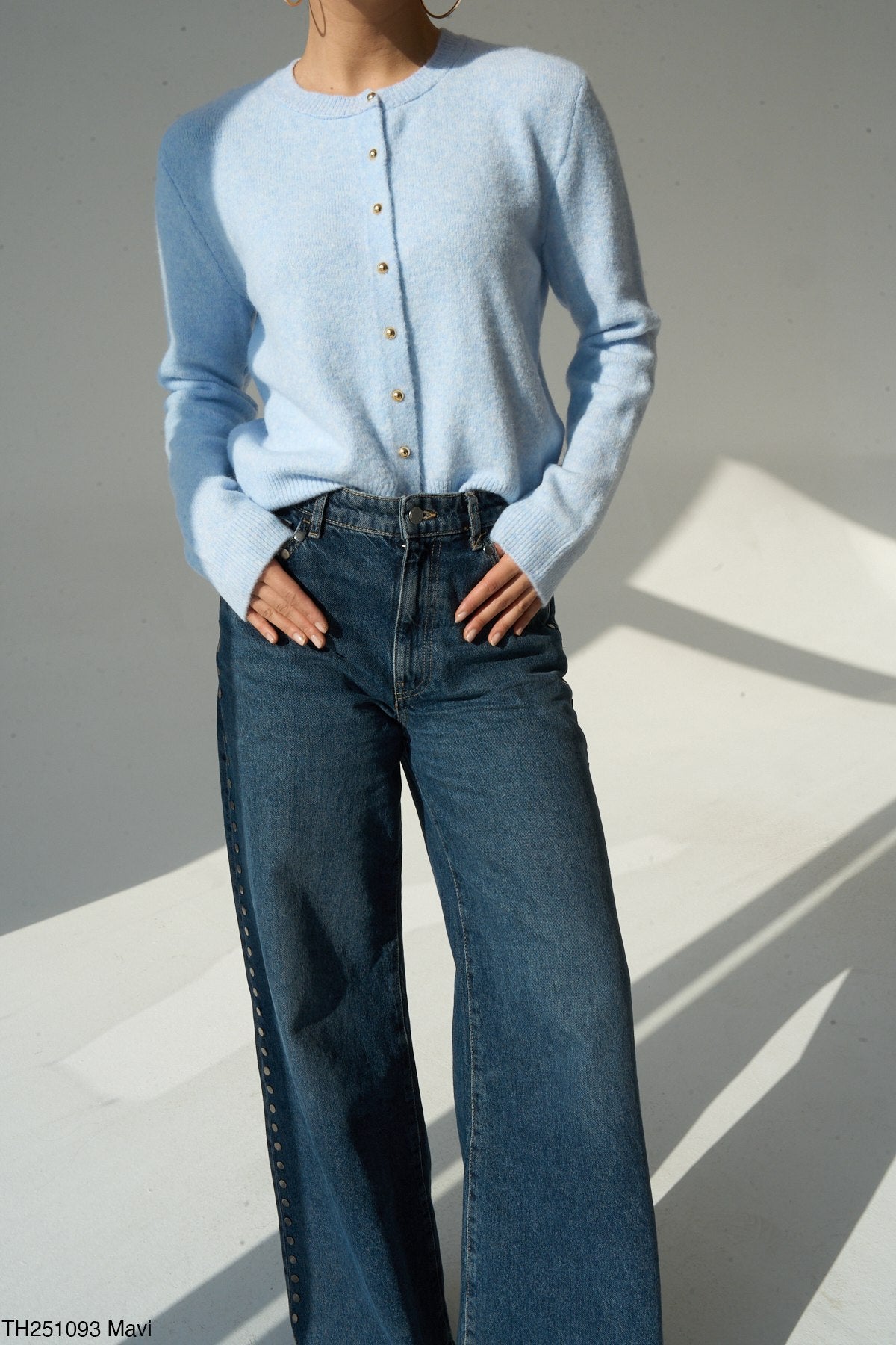 Blue cardigan