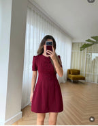 Burgundy dress