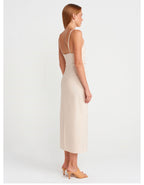 Olive green / Beige dress