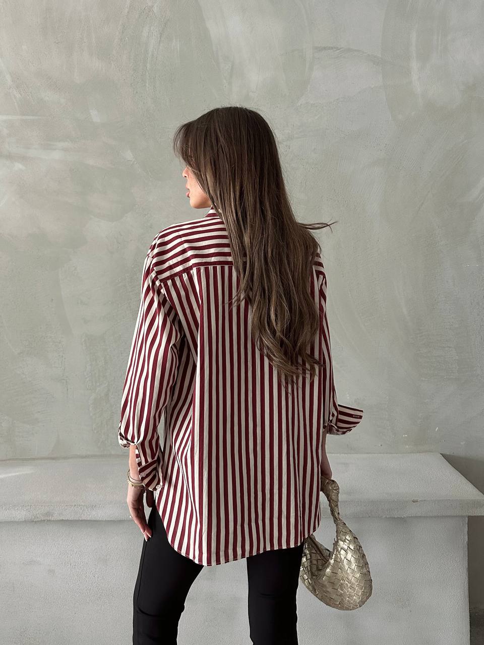 Burgundy White shirt